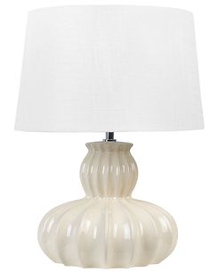 Pöytävalaisin keraaminen beige MALABUKA