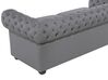 3 Seater Leather Sofa Grey CHESTERFIELD_681186