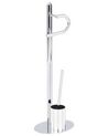 Freestanding Toilet Paper and Brush Holder Silver SARTO_821967
