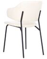 Conjunto de 2 sillas de comedor beige crema/negro KENAI_874452