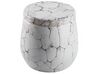 Badeværelsestilbehør krakkeleret look hvid/sort keramik 6-dele CALLELA_823345