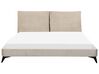 Bed corduroy taupe 180 x 200 cm MELLE_882261