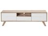 TV Stand Light Wood with White FORESTER_749739