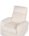 Fotel z elektryczną funkcją relaksu welurowy biały VERDAL_904842