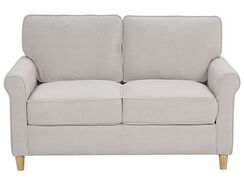 Samettinen 2 -istuttava beige sohva RONNEBY