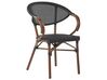 Gartenmöbel Set Aluminium grau 4-Sitzer Stühle schwarz CASPRI_799104
