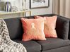 2 poduszki dekoracyjne w ośmiornice welurowe 45 x 45 cm czerwone LAMINARIA_892991