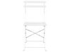 Salon de jardin bistrot table et 2 chaises en acier blanc FIORI_920566