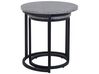 Sada dvou kávových stolků imitace betonu/černé DIXIE_735544