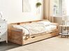 Tagesbett ausziehbar Holz hellbraun Lattenrost 90 x 200 cm EDERN_906514