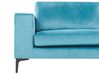 3 Seater Velvet Sofa Light Blue VADSTENA _771430
