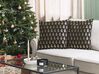 Set of 2 Cotton Cushions Christmas Tree Pattern 45 x 45 cm Black LEROY_814296