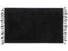 Dywan shaggy bawełniany 80 x 150 cm czarny BITLIS_849081