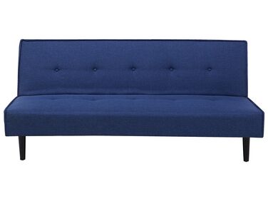 Sofá-cama de 3 lugares em tecido azul escuro VISBY