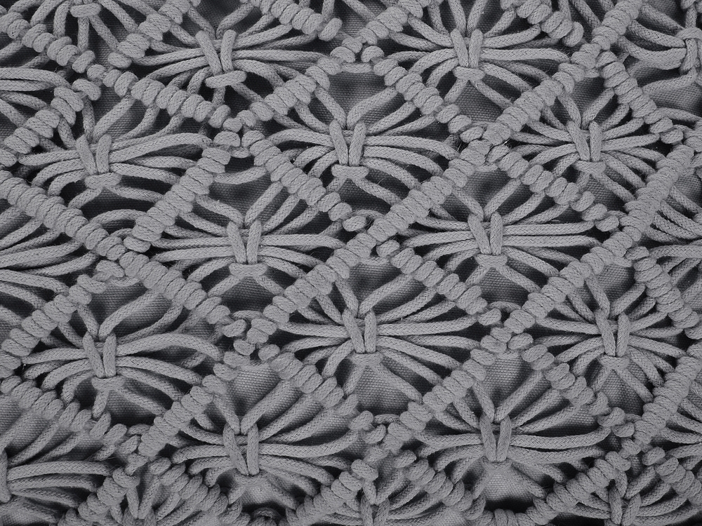 Pouf in cotone grigio 50 x 50 cm BERRECHID 