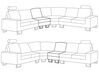 Canapé angle à gauche 6 places en tissu gris clair STOCKHOLM_702210