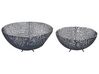 Set of 2 Decorative Bowls Black KRUKUT_849317