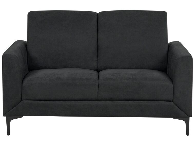 2 Seater Fabric Sofa Black FENES_897873