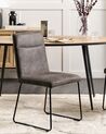 Set of 2 Fabric Dining Chairs Grey NEVADA_694514