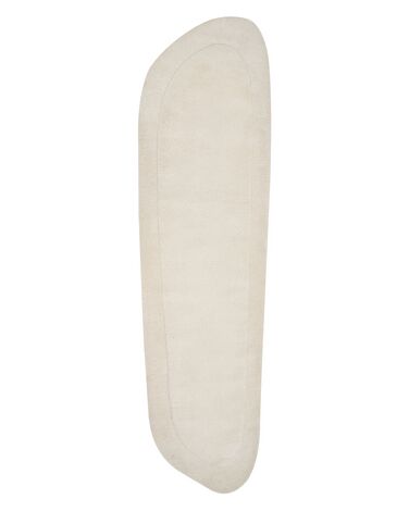 Tappeto viscosa beige 80 x 250 cm BERANI