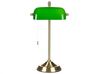 Lampe à poser en métal vert et doré MARAVAL_851455