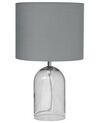 Tischlampe Glas transparent / grau 44 cm Trommelform DEVOLL _741408