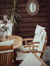 Conjunto de 2 cojines para silla de jardín blanco crema MAUI_801892