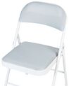 Set of 4 Folding Chairs Light Grey SPARKS_863763