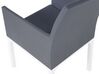 Conjunto de 2 sillas de poliéster gris oscuro/blanco BACOLI_720358
