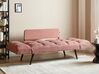 Sofá-cama em tecido rosa BREKKE_915274