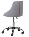 Krzesło biurowe regulowane welurowe szare PARRISH_732443