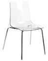 Set of 2 Dining Chairs Transparent SILERTON_844655