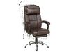 Reclining Faux Leather Executive Chair Dark Brown LUXURY_756272