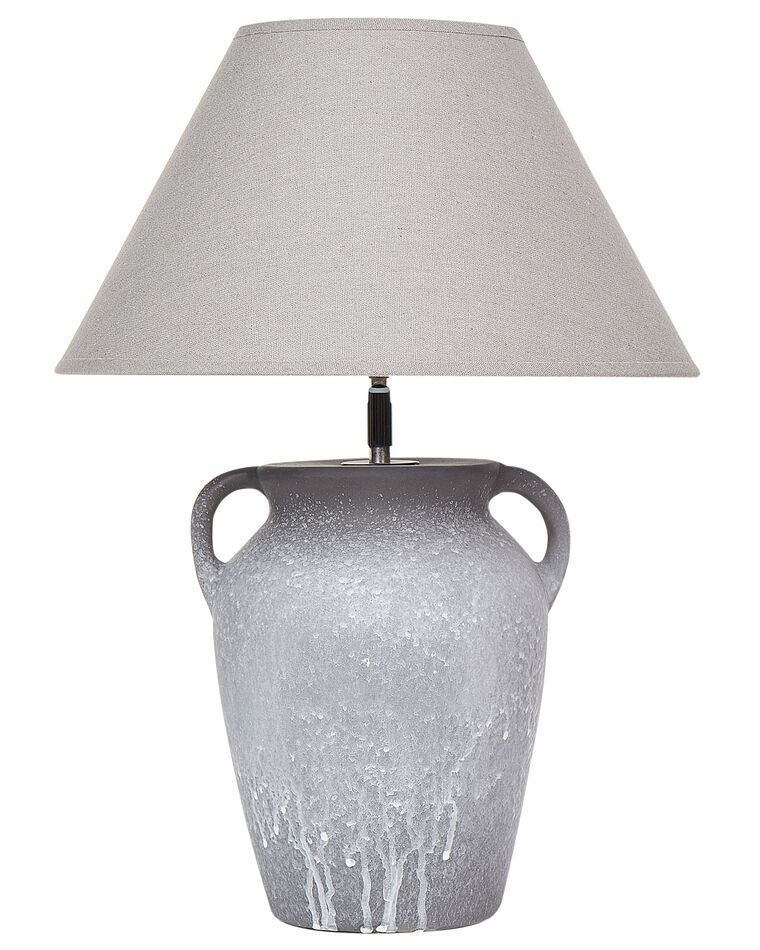 Tafellamp keramiek grijs  ALWERO_898010