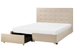 Parisänky kangas säilytystila beige 160 x 200 cm LA ROCHELLE