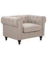 Fabric Armchair Taupe CHESTERFIELD_912064
