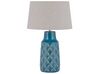 Keramická stolní lampa modrá THAYA_790797