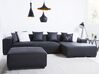 4-Sitzer Sofa Leder schwarz linksseitig LUNGO_749771