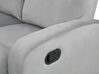 3 Seater Velvet Manual Recliner Sofa Light Grey VERDAL_834994