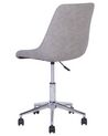 Faux Leather Armless Desk Chair Grey MARIBEL_716501