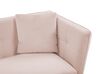 3-Sitzer Sofa Samtstoff pastellrosa mit goldenen Beinen FREDERICA_766881