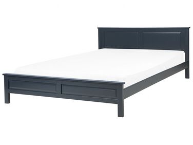 Bed hout donkerblauw 180 x 200 cm OLIVET