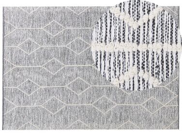 Teppich Wolle grau-beige 160 x 230 cm Kurzflor EDREMIT