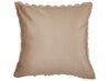 Set of 2 Faux Fur Cushions 43 x 43 cm Sand Beige PURSLANE_856306