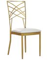 Conjunto de 2 cadeiras de jantar em metal dourado GIRARD_913460