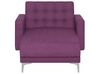 Fabric Chaise Lounge Purple ABERDEEN_737585