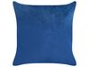 Set of 2 Embroidered Velvet Cushions Bees Motif 45 x 45 cm Blue TALINUM _857902