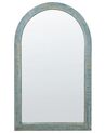 Dřevěné nástěnné zrcadlo 66 x 109 cm modré MELAY_899848
