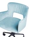 Chaise de bureau en velours bleu clair SANILAC_855203