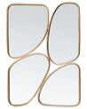 Espelho de parede em metal dourado 70 x 100 cm DIANCEY_900168